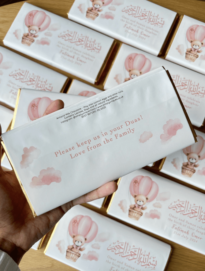 Its a girl/boy Personalised Chocolate Bar - Image 5